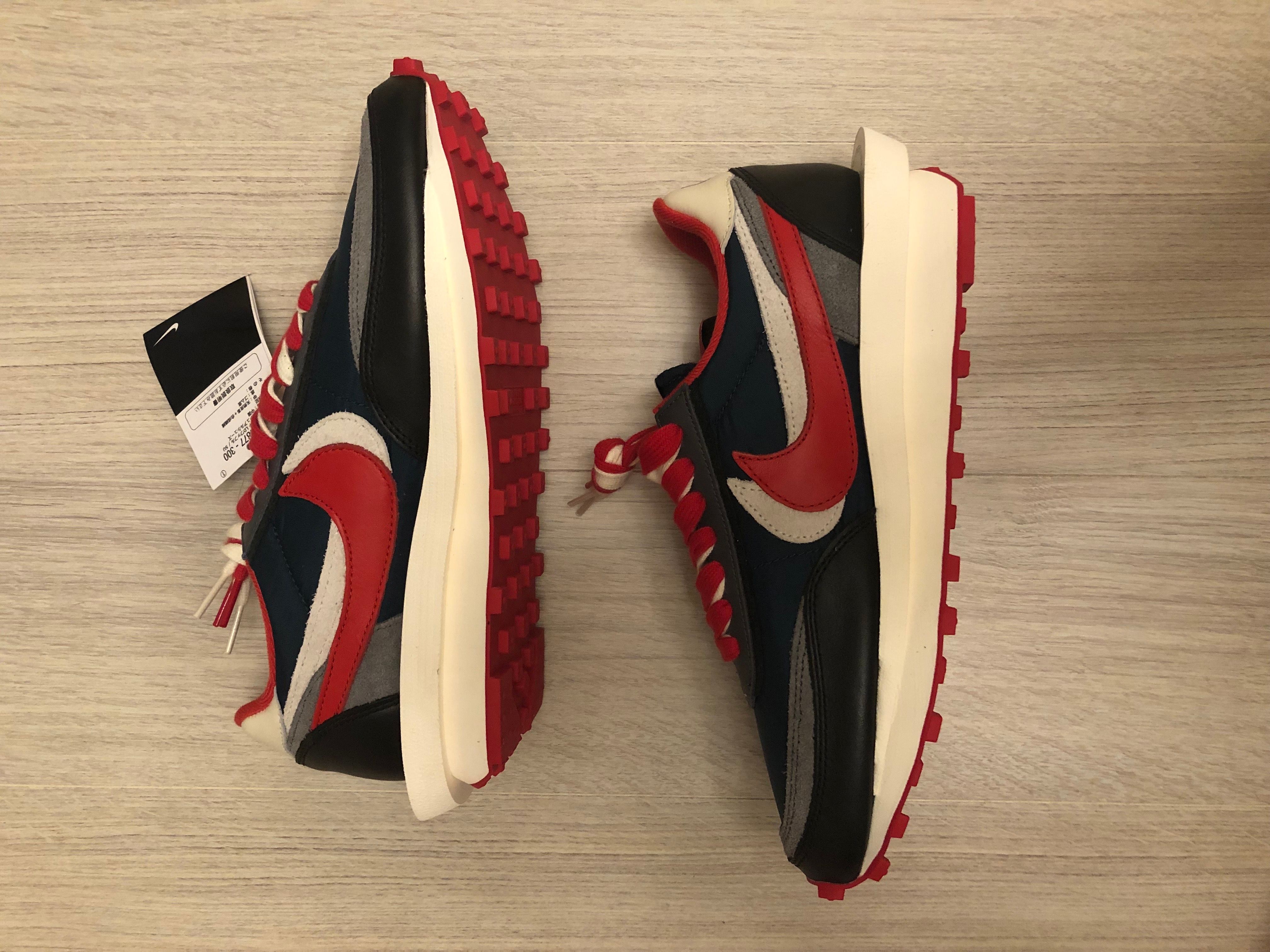 UNDERCOVER × sacai × Nike LD Waffle "Midnight Spruce/Pale Ivory-Dark Grey-University Red"