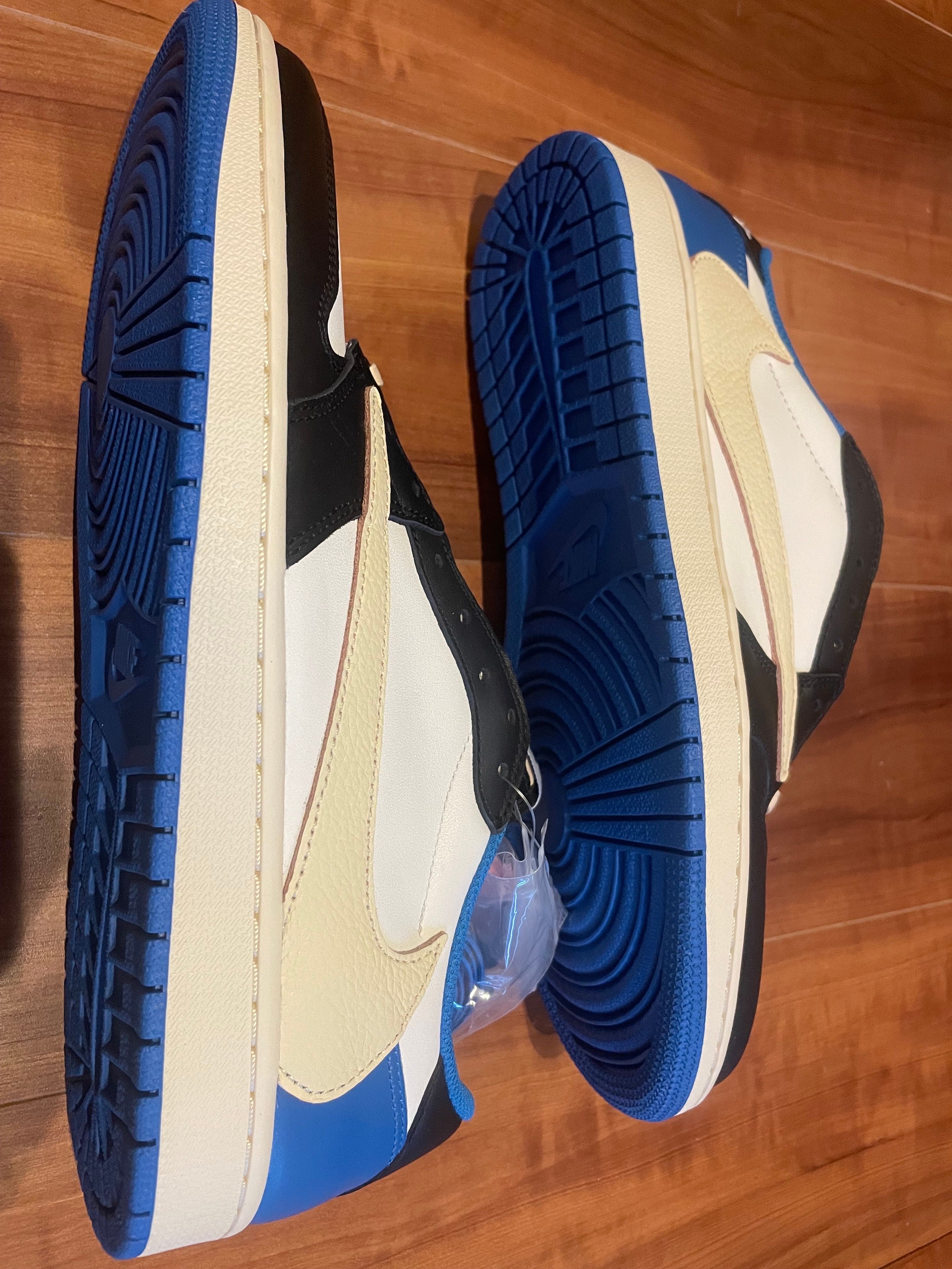 Travis Scott × fragment design × Nike Air Jordan 1 Low OG SP "Military Blue"