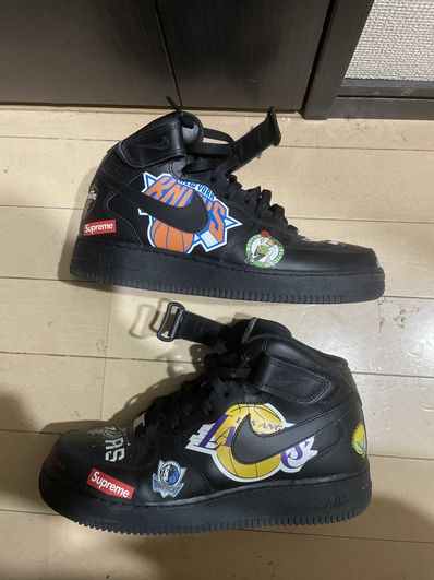 Supreme × NBA × Nike Air Force 1 Mid '07 "Black"