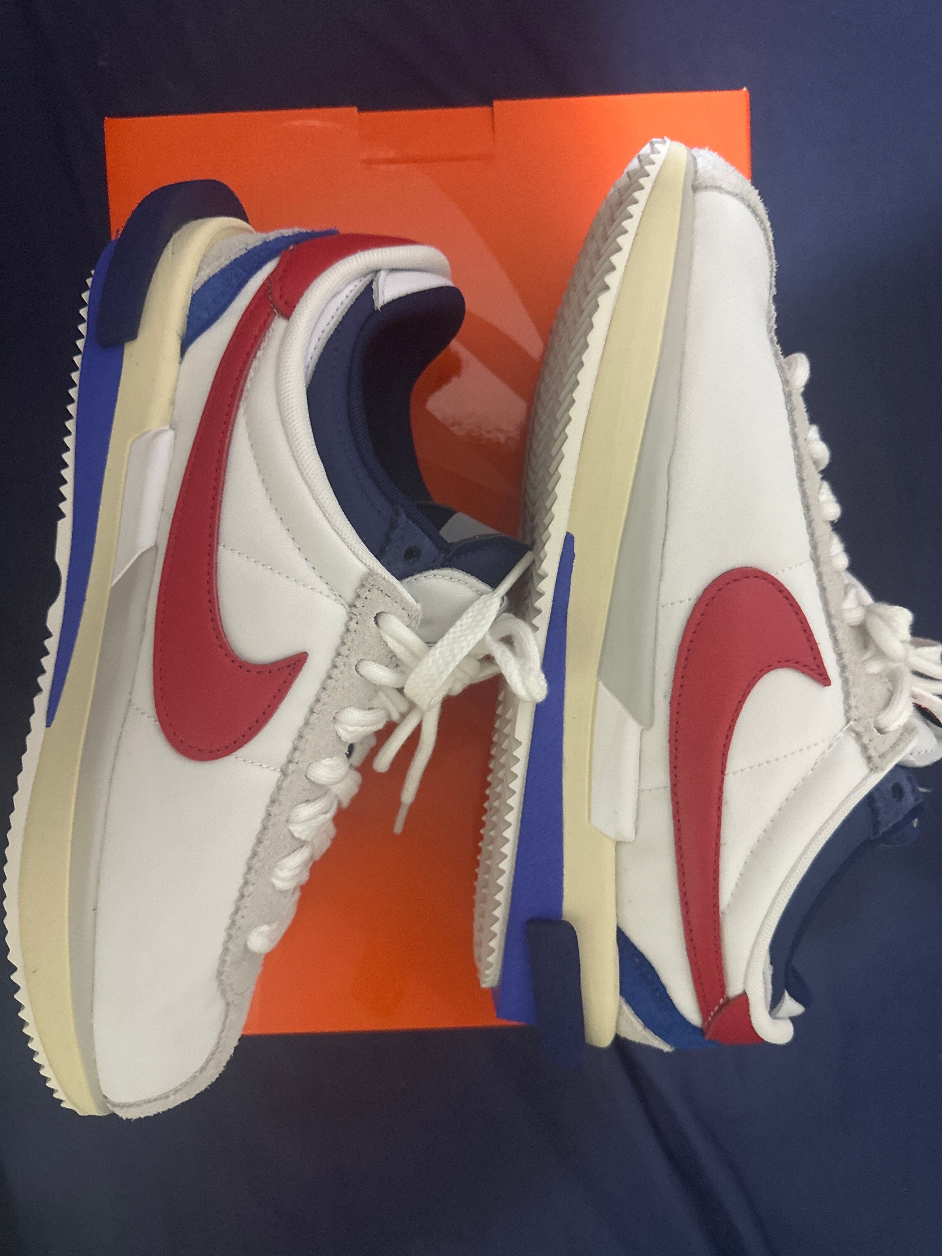 sacai × Nike Zoom Cortez "White and University Red"