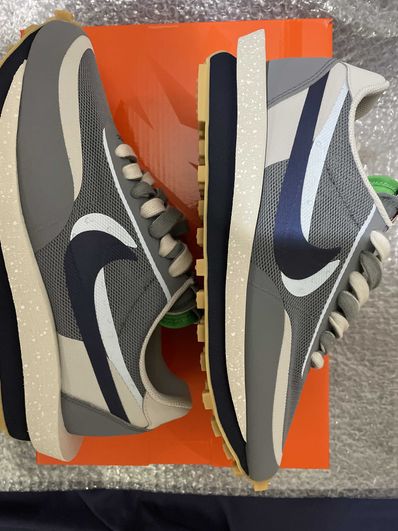 CLOT × Sacai × Nike LD Waffle "Grey Obsidian/Cool Grey"