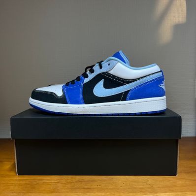 NIKE AIR JORDAN 1 LOW "WHITE/BLACK/BLUE"