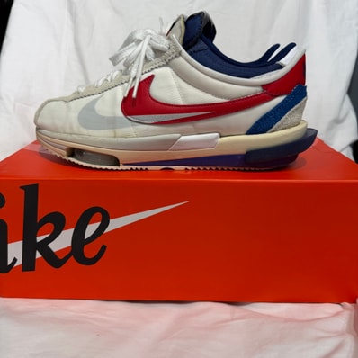sacai × Nike Zoom Cortez "White and University Red"