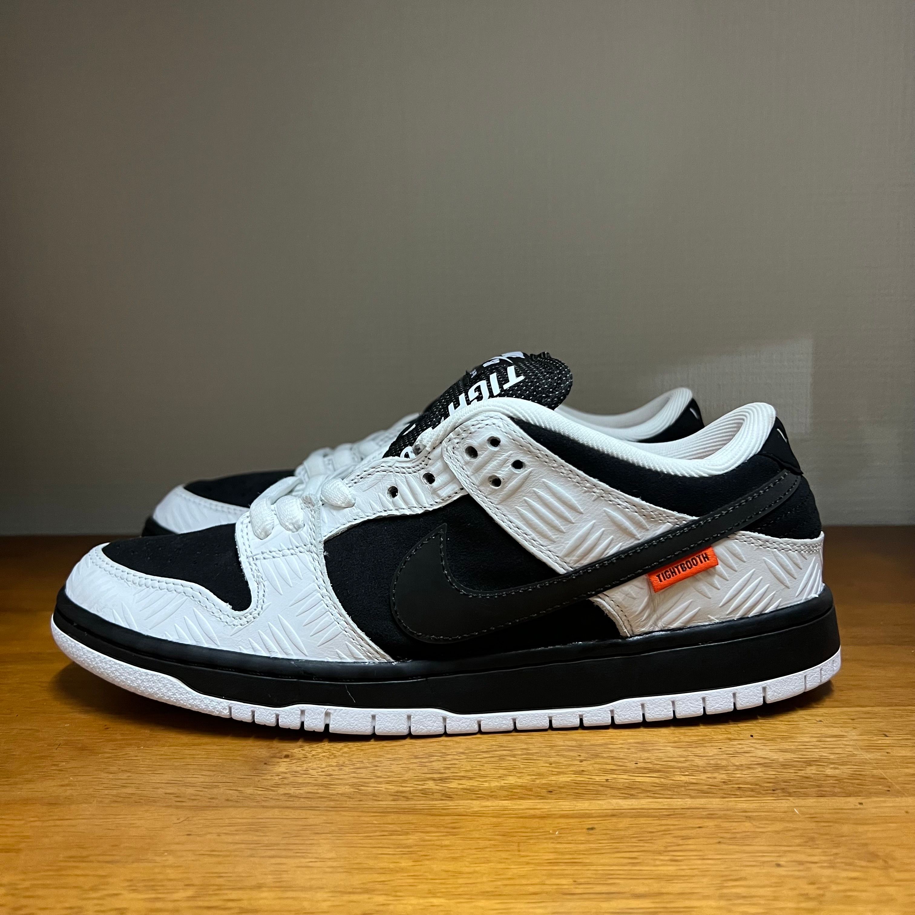 TIGHTBOOTH × Nike SB Dunk Low Pro QS "Black and White"