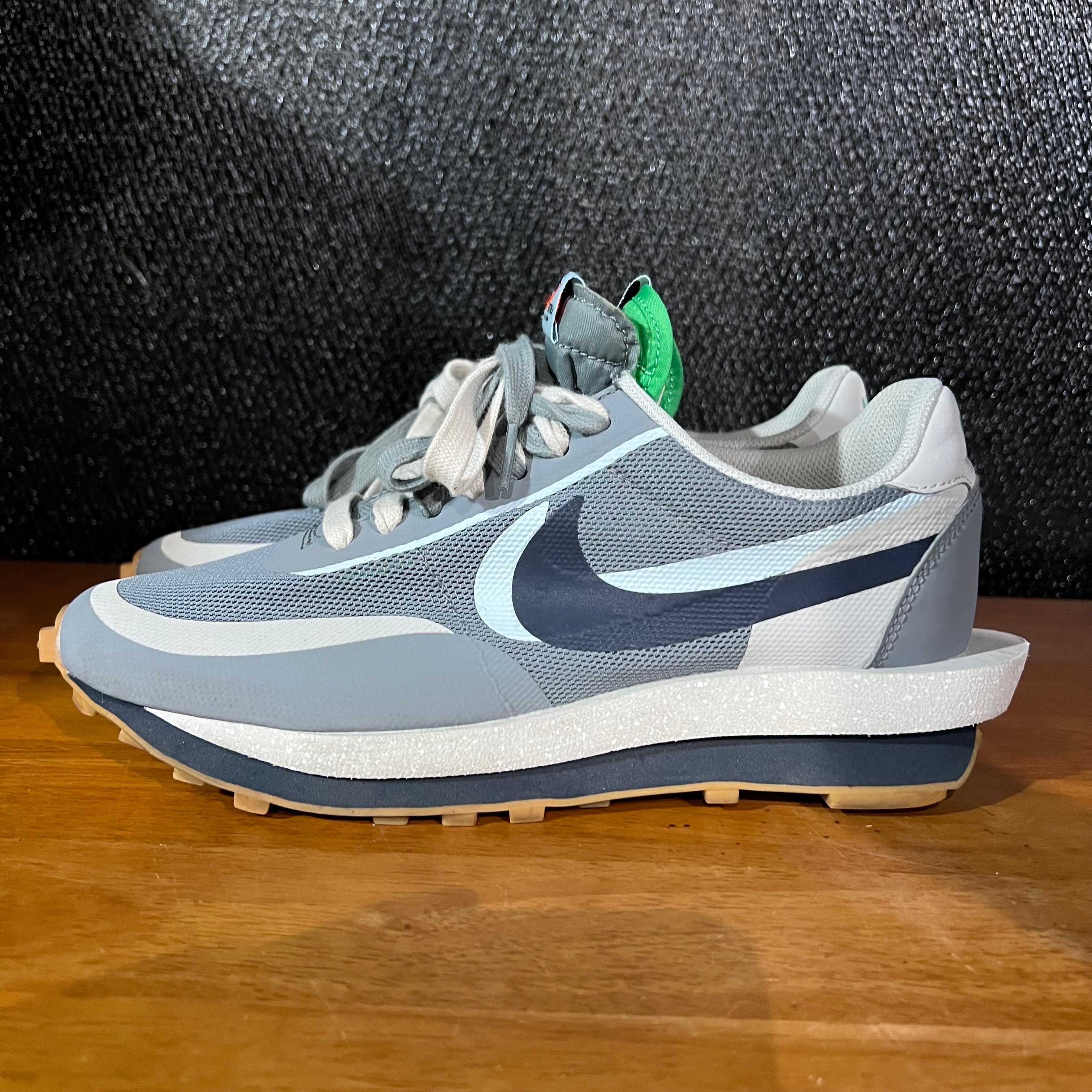 CLOT × Sacai × Nike LD Waffle "Grey Obsidian/Cool Grey"