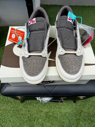 Travis Scott × Nike Air Jordan 1 Low OG SP "Reverse Mocha/Sail and Ridgerock"