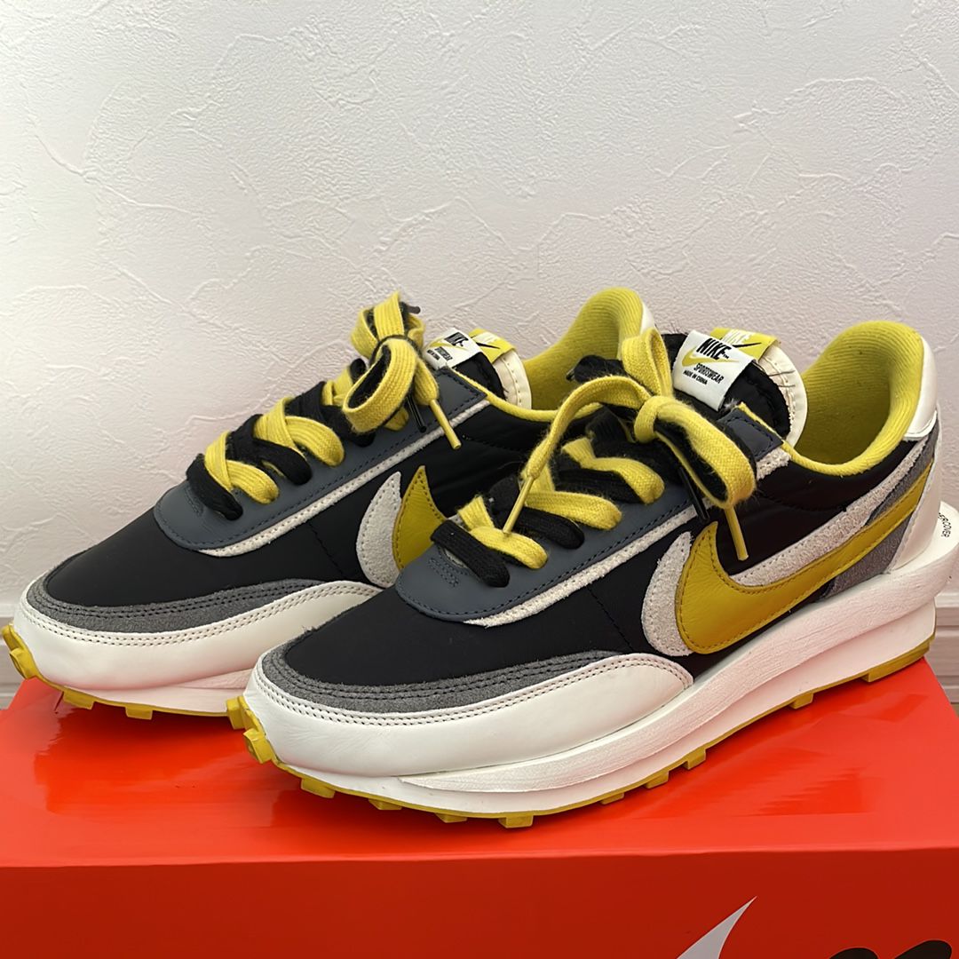 UNDERCOVER × sacai × Nike LD Waffle "Black/Sail-Dark Grey-Bright Citron"