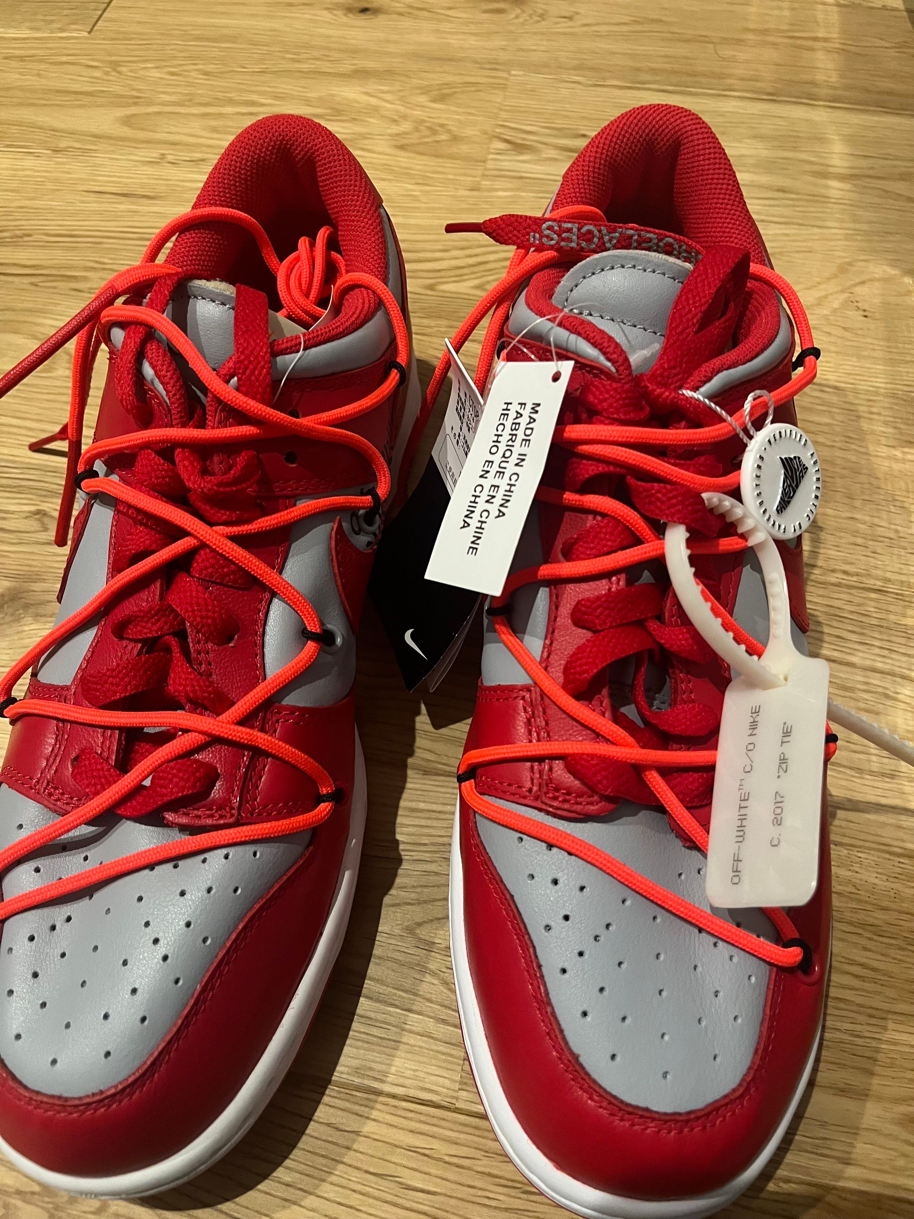 ヴィンテージNike 27.5cmダンク レッド/グレー Nike Dunk Low Satin Grey Shoes Red Logo Top Classics Retro