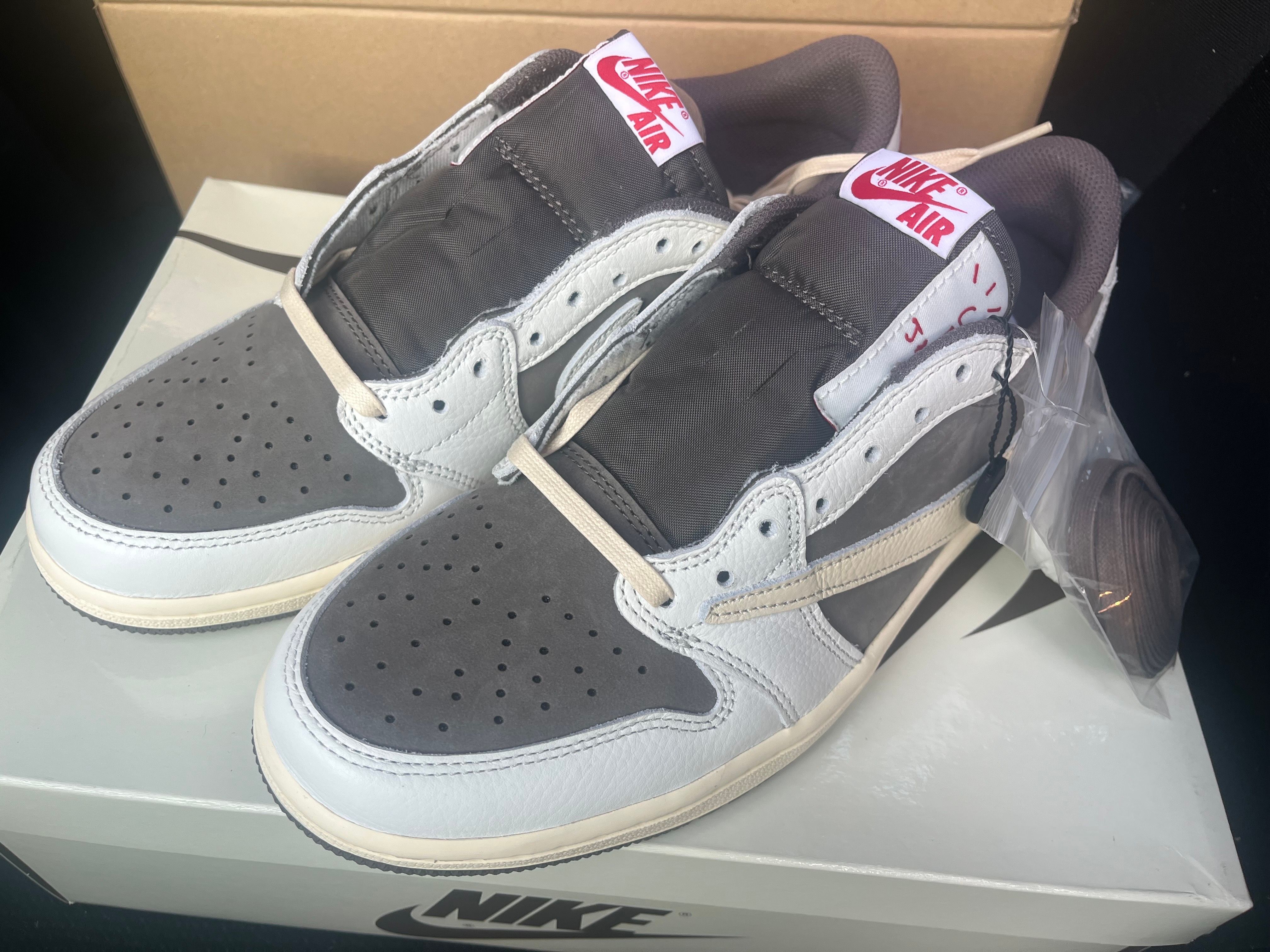 Travis Scott × Nike Air Jordan 1 Low OG SP "Reverse Mocha/Sail and Ridgerock"