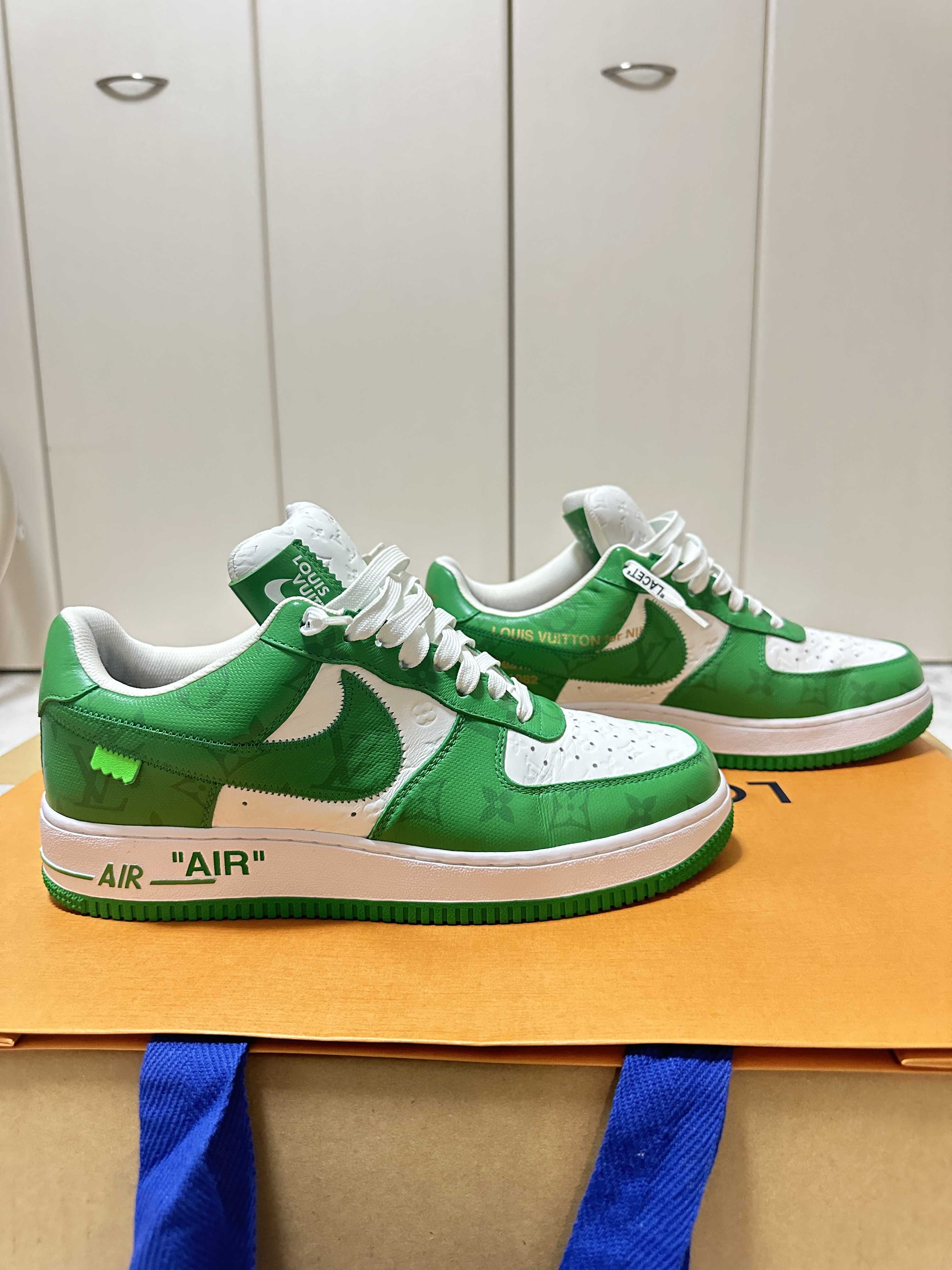 Louis Vuitton × Nike Air Force 1 Low by Virgil Abloh "White & Gym Green"