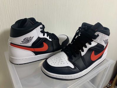 NIKE AIR JORDAN 1 MID "BLACK/CHILE RED/WHITE"