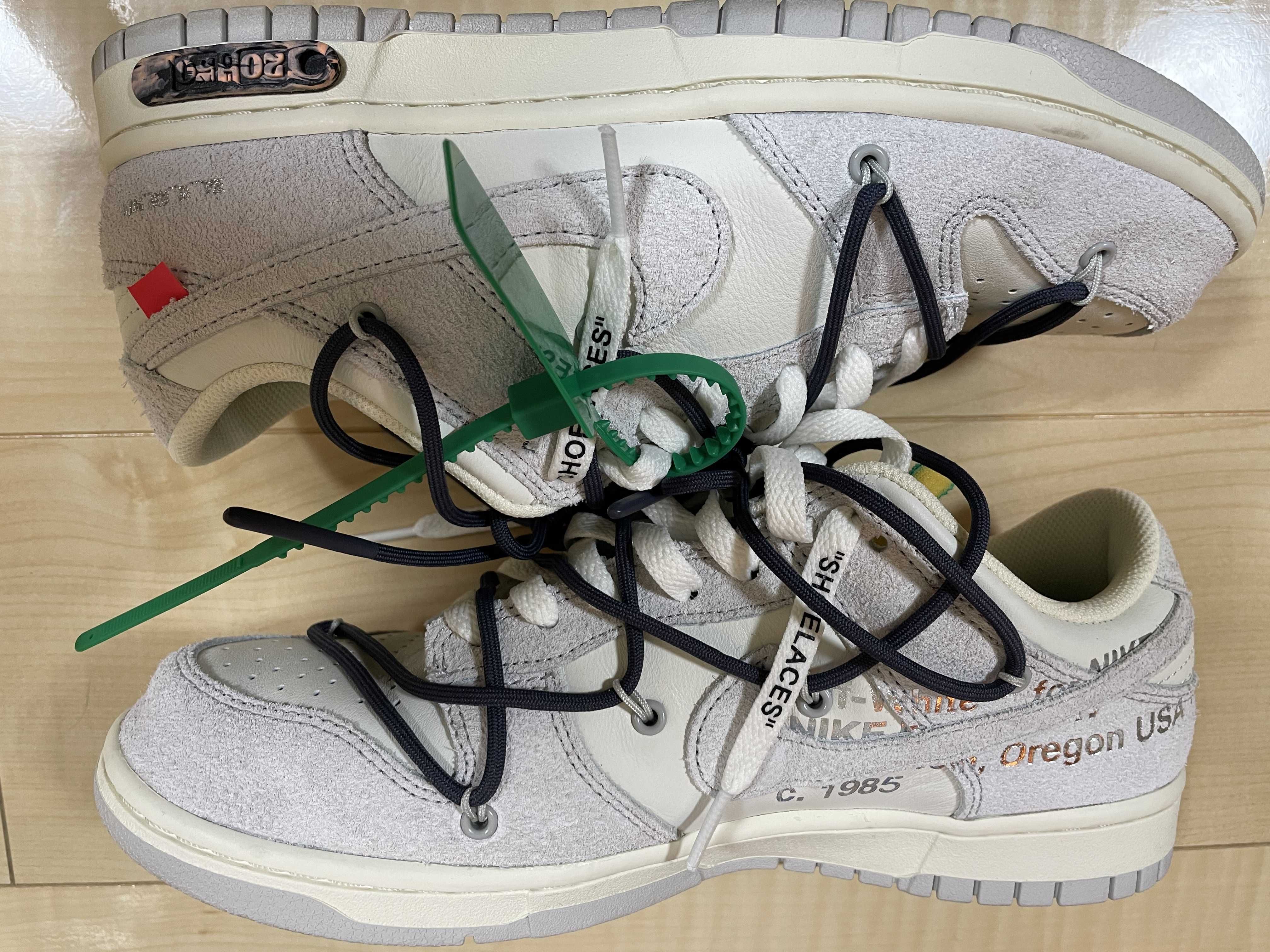 Off-White × Nike Dunk Low "Sail/Neutral Grey/Gridiron"