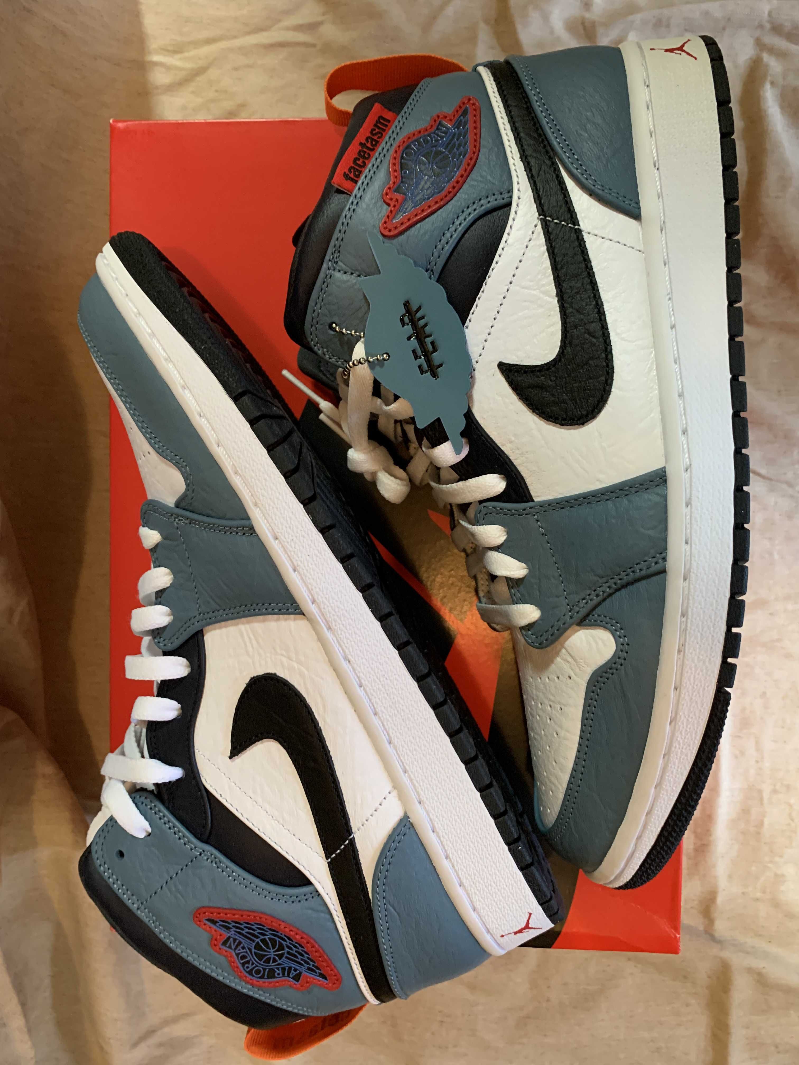 FACETASM × Nike Air Jordan 1 Mid "White/Navy"