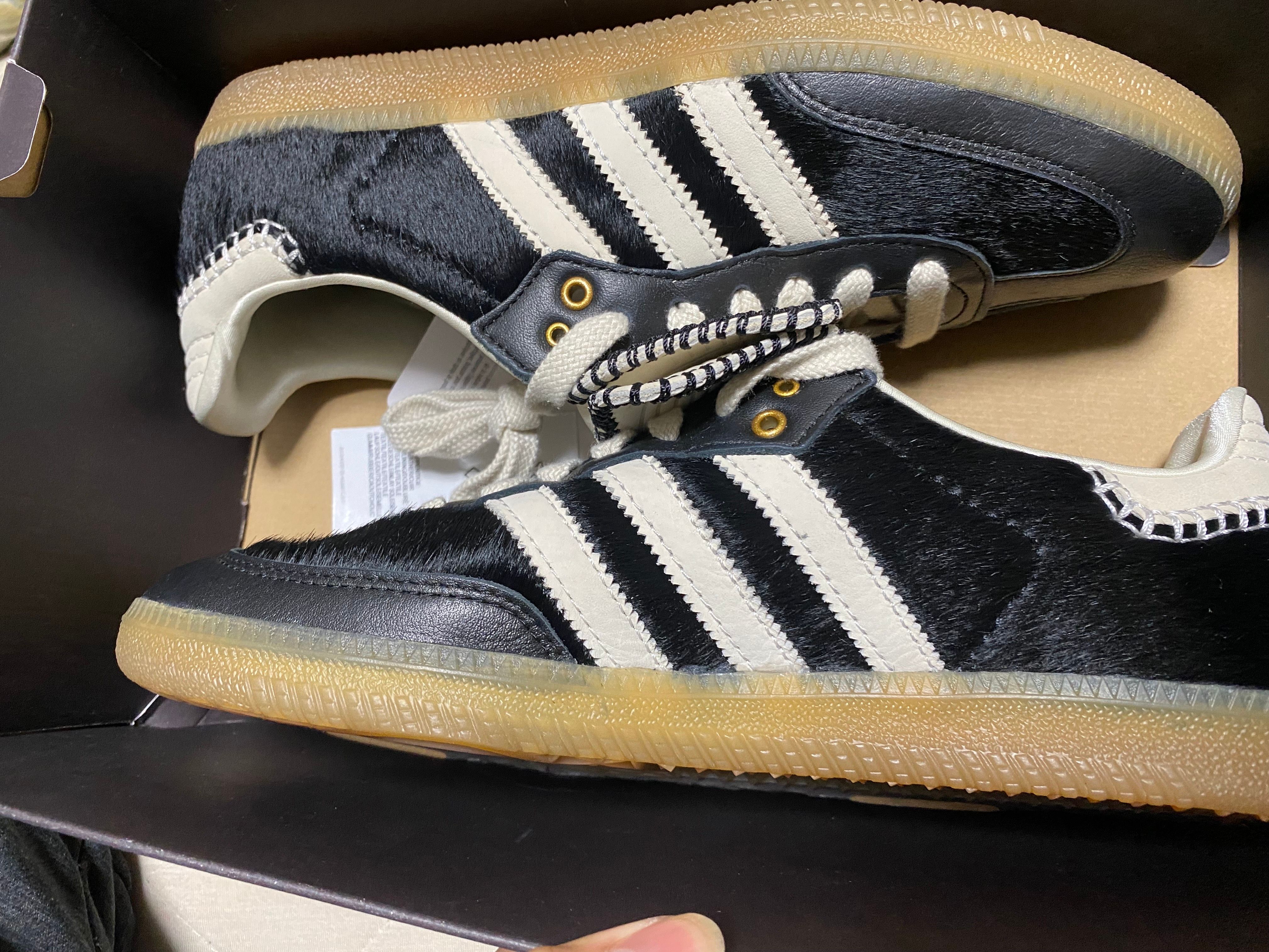 Wales Bonner × adidas Samba Pony Tonal Low "Core Black/Cream White"
