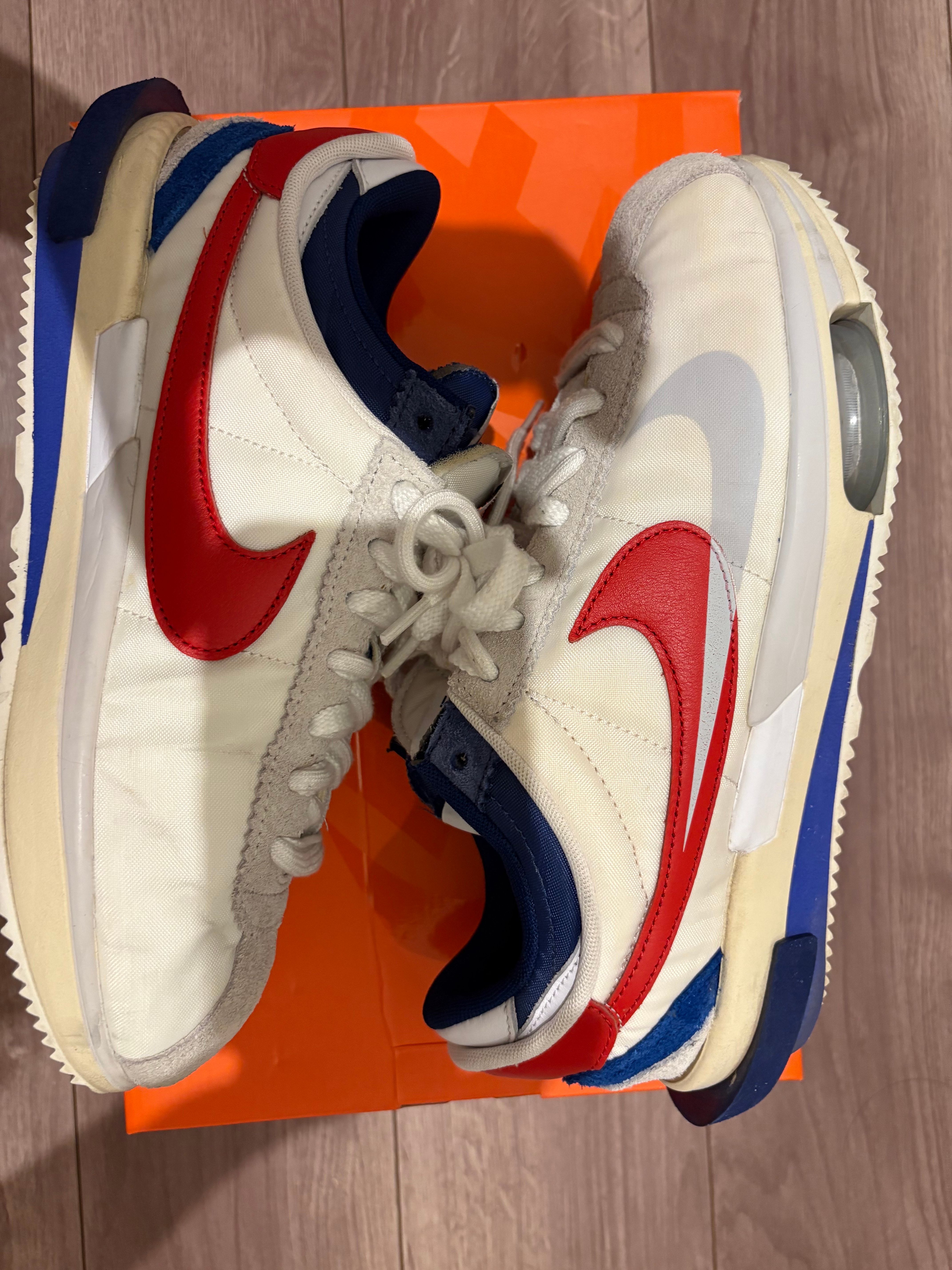 sacai × Nike Zoom Cortez "White and University Red"