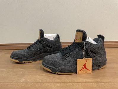 冬の華 NIKE ナイキ リーバイス × エアジョーダン4 レトロ ブラック