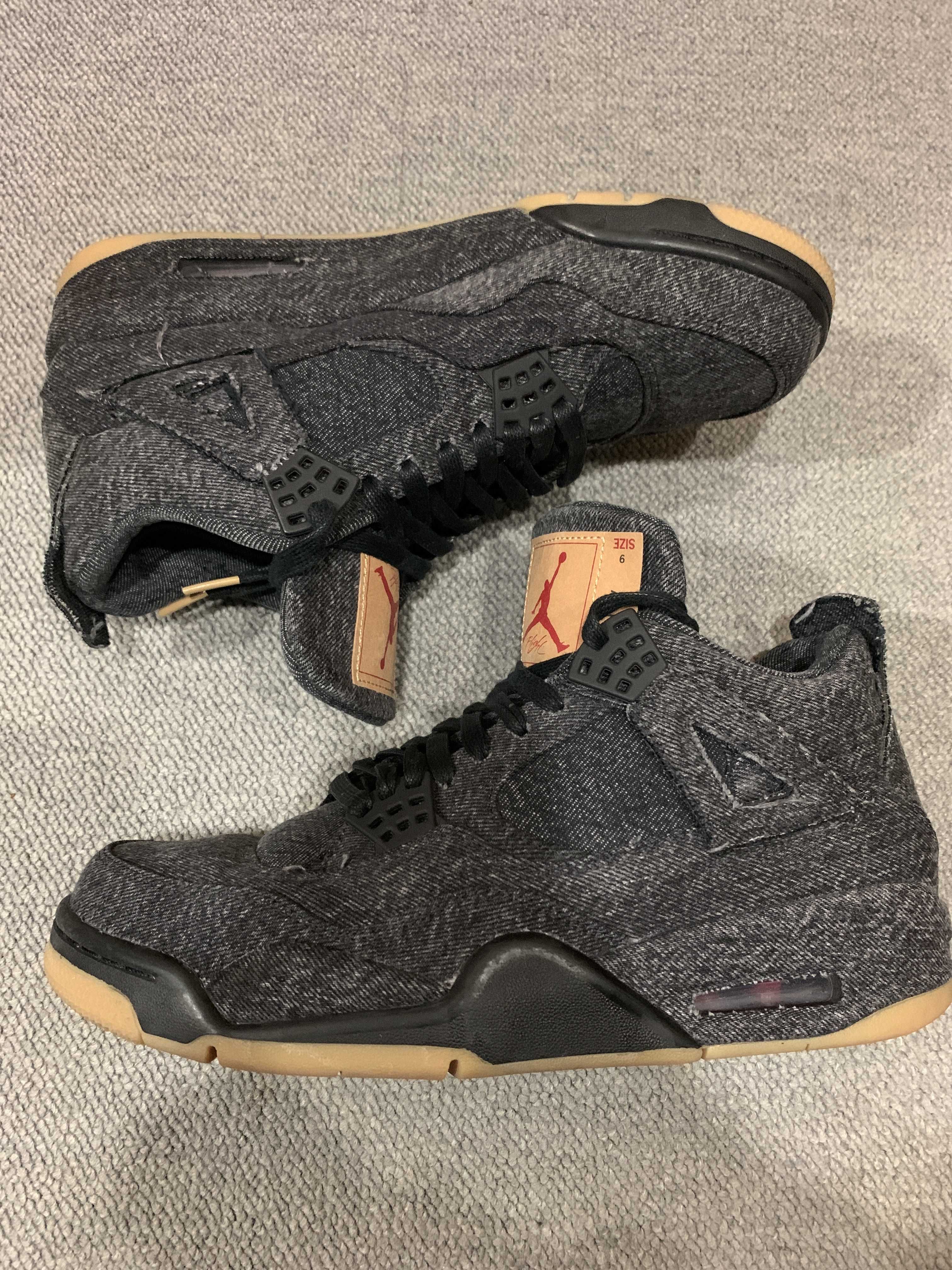 Nike × Levi's Air Jordan 4 "Black Denim" (Tag: LEVIS®)