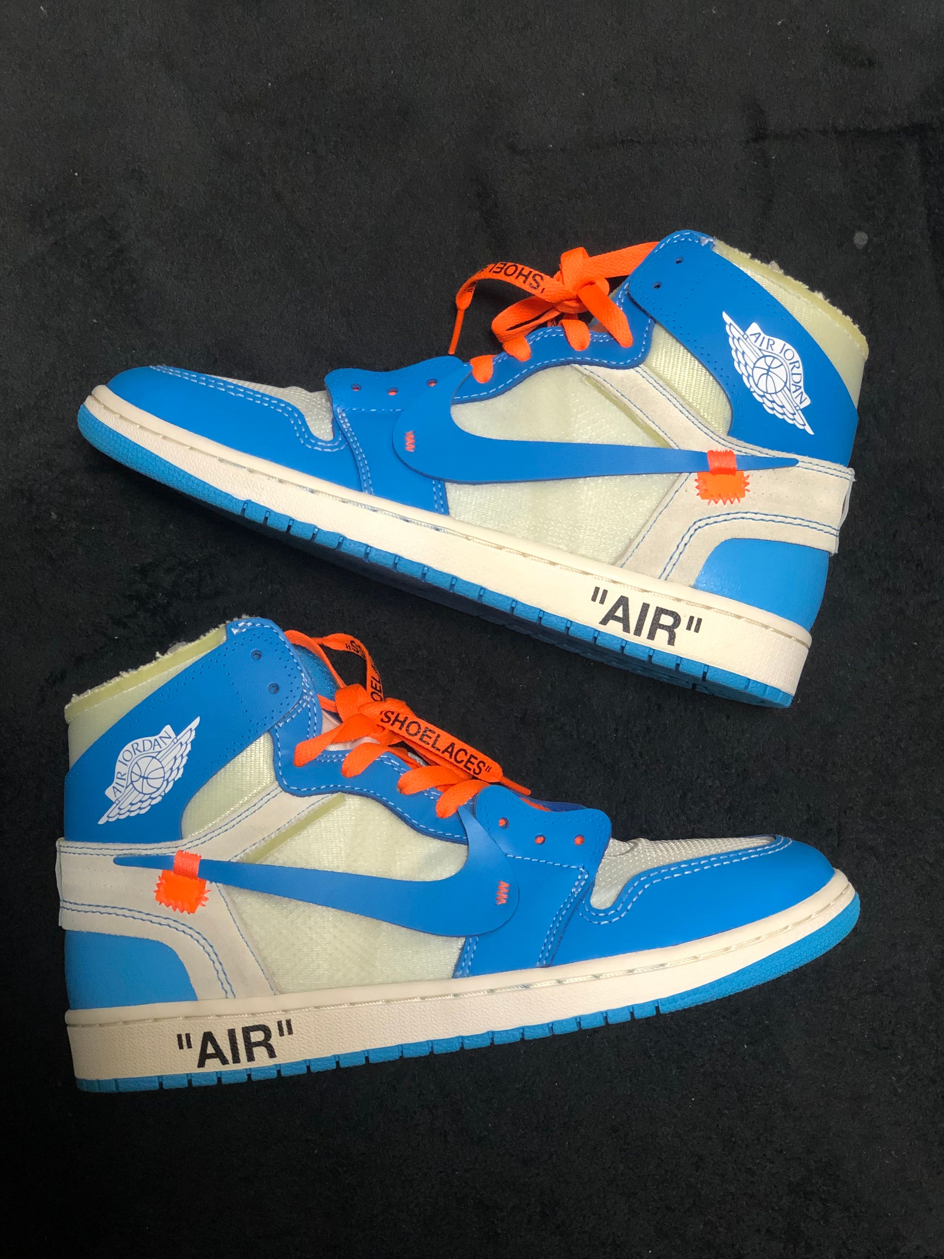Off-White × Nike Air Jordan 1 High UNC "White/Dark Powder Blue"