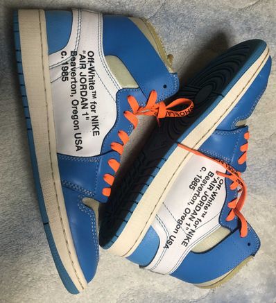 Off-White × Nike Air Jordan 1 High UNC "White/Dark Powder Blue"