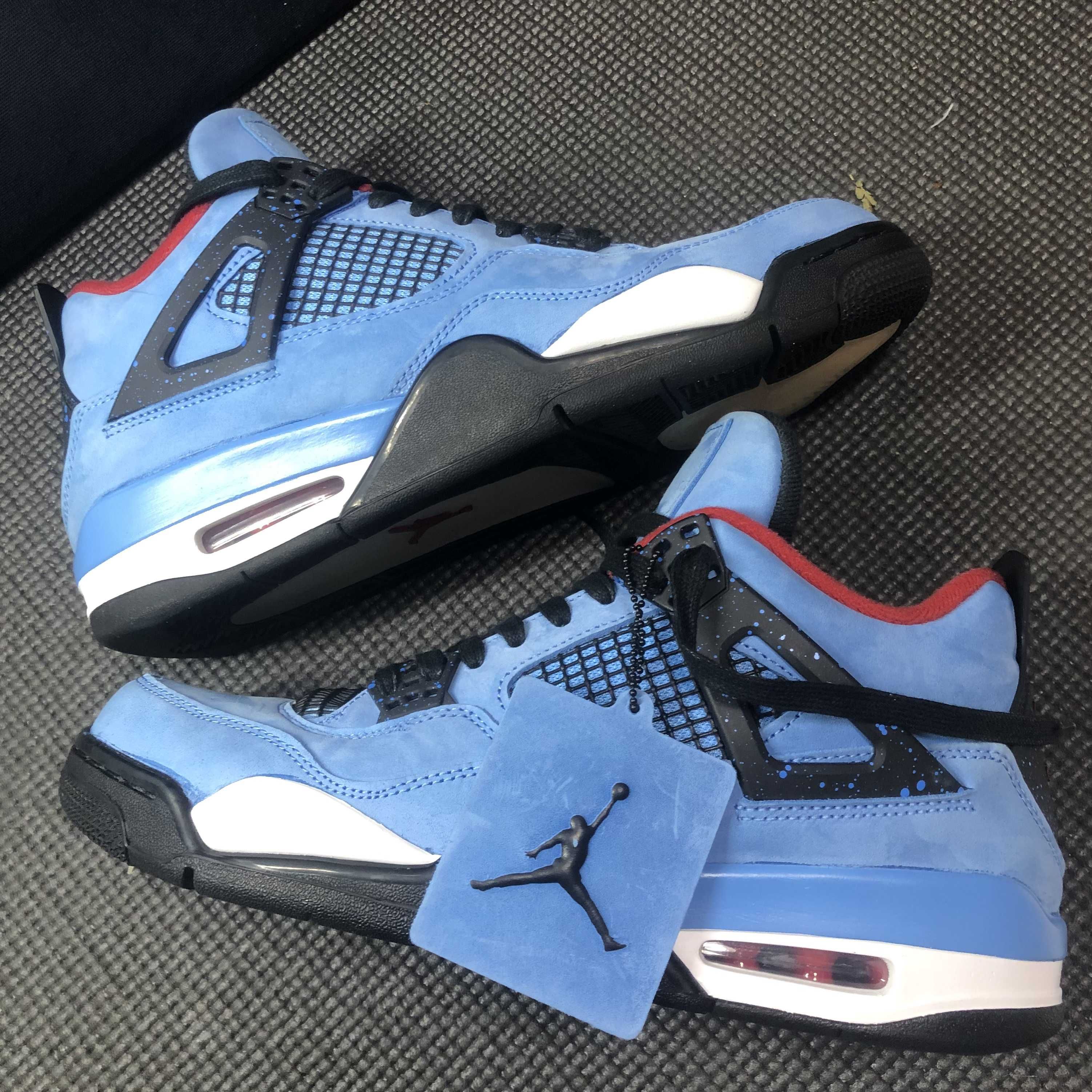 Travis Scott × Nike Air Jordan 4 Retro Cactus Jack "University Blue"