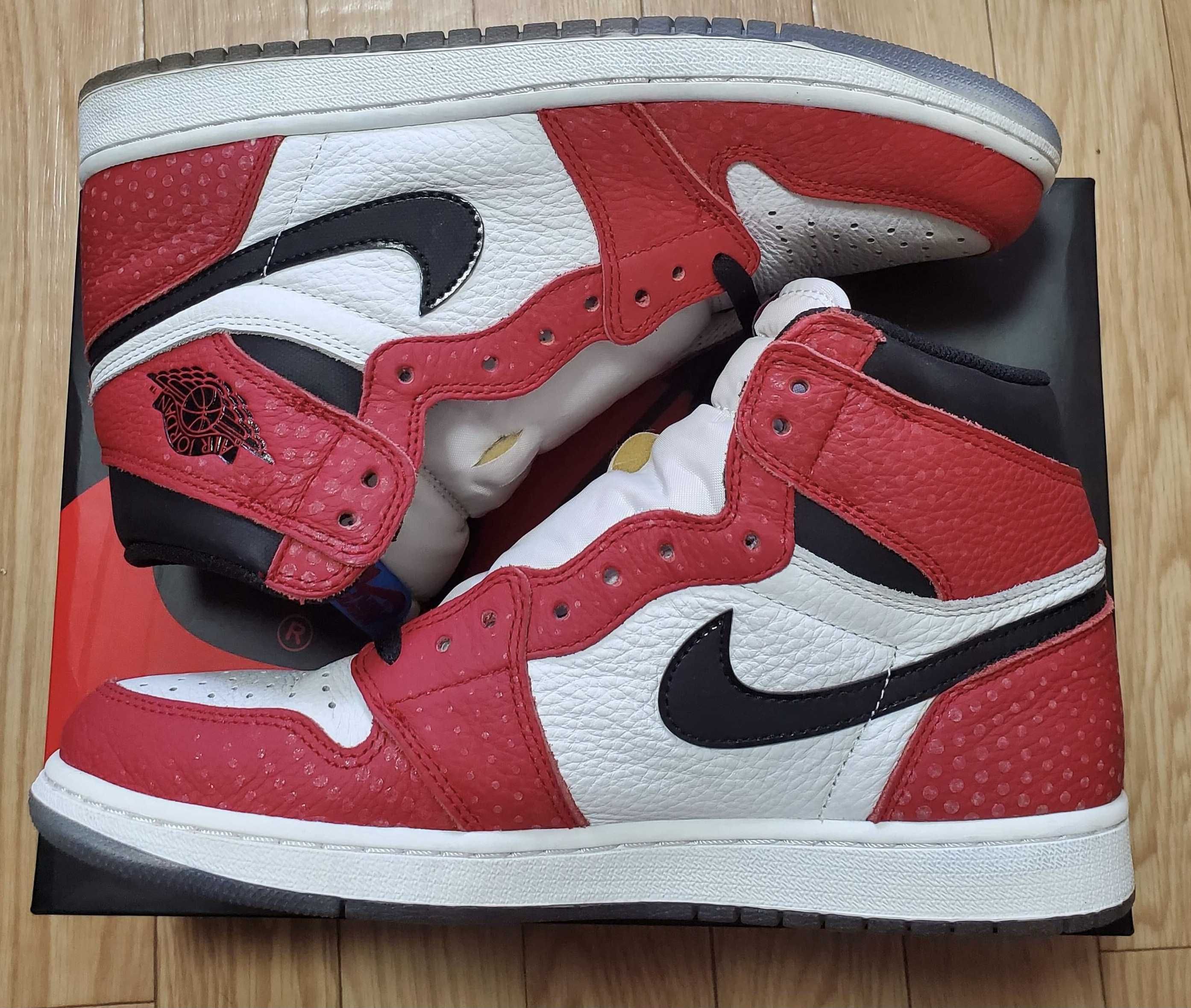 Spiderman × Nike Air Jordan 1 Origin Story "Gym Red/White/Photo Blue/Black"