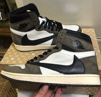 Travis Scott × Nike Air Jordan 1 Retro High OG TS SP "Sail/Dark Mocha"
