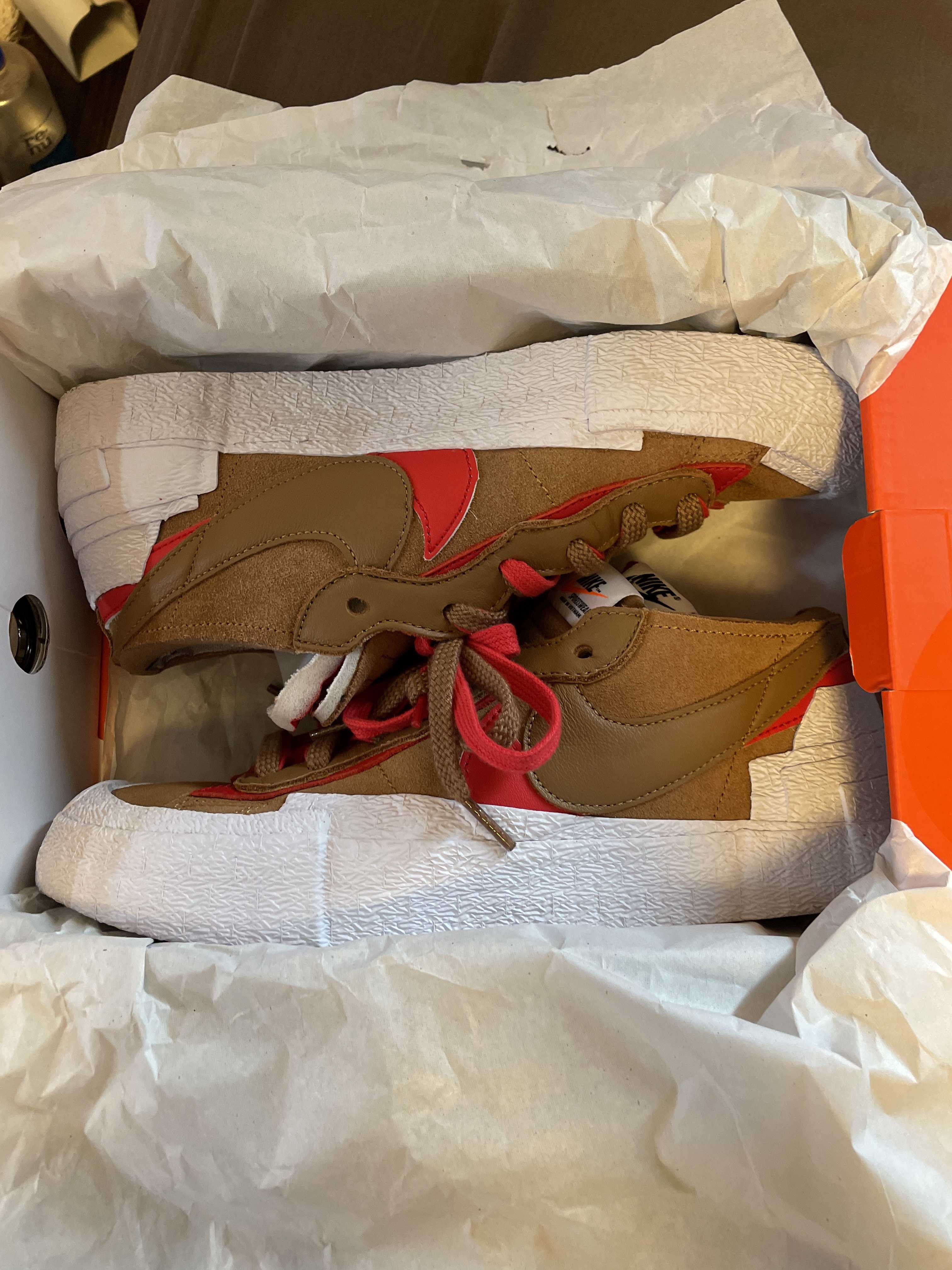 SACAI × NIKE BLAZER LOW "BRITISH TAN"