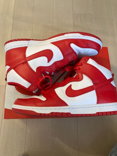 Nike Dunk High "Championship White and Red"