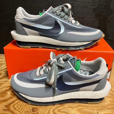 CLOT × Sacai × Nike LD Waffle "Grey Obsidian/Cool Grey"