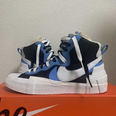 sacai × NIKE BLAZER MID "BLACK / BLUE"