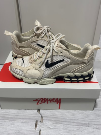 Stussy × Nike Air Zoom Spiridon CG 2 "Fossil/Black"