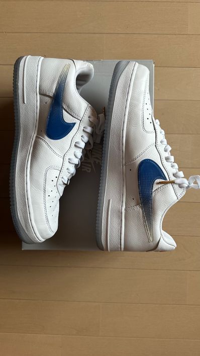 KITH × Nike Air Force 1 Low "White/Rush Blue/White/Brilliant Orange"