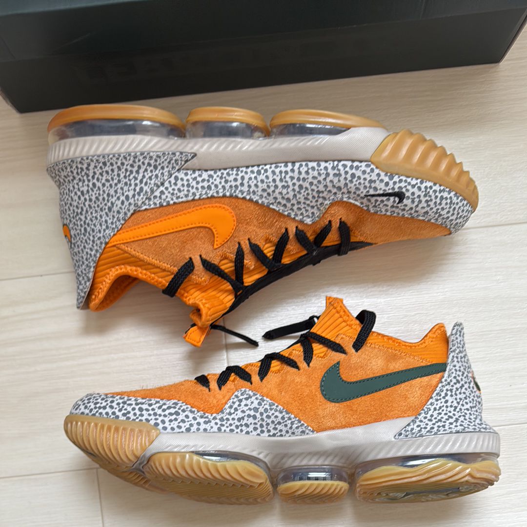 atmos × Nike LeBron 16 Low "Safari" (CD9471-800/CI3358-800)