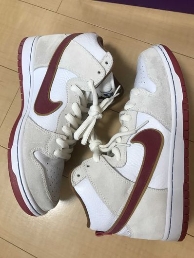 Nike Dunk High Pro "Sail/Team Crimson"