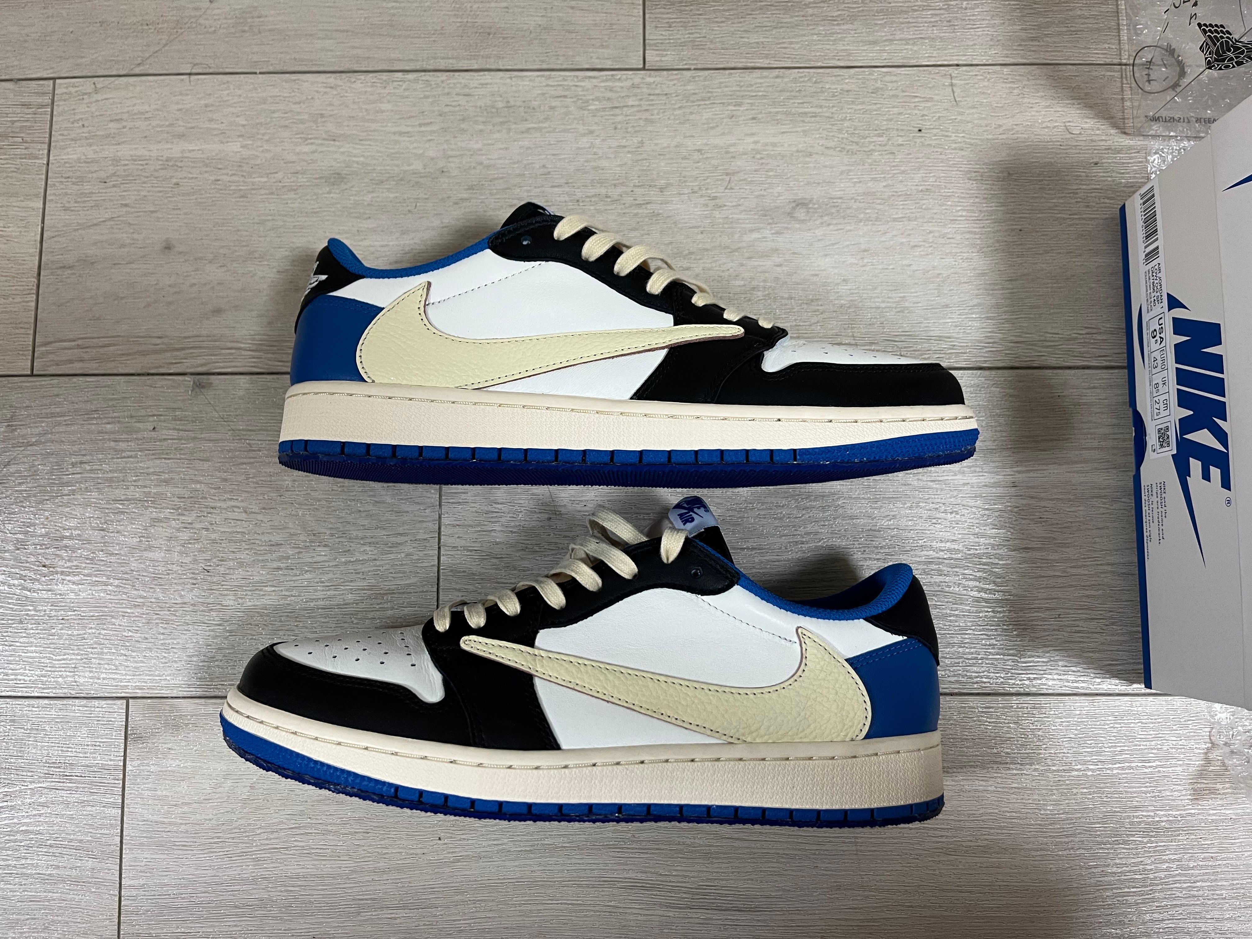 Travis Scott × fragment design × Nike Air Jordan 1 Low OG SP "Military Blue"
