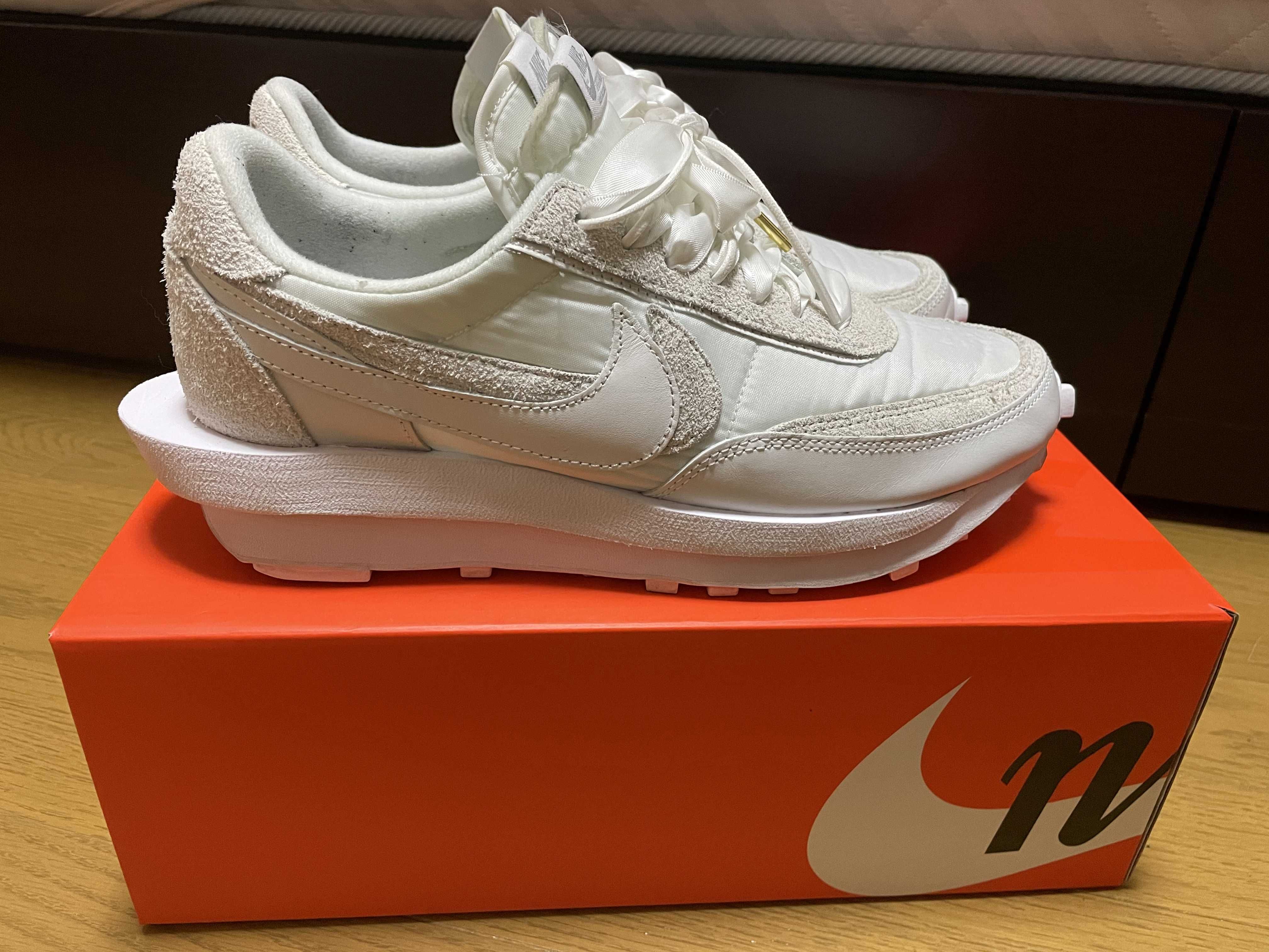 sacai × Nike LDV Waffle "Triple White"