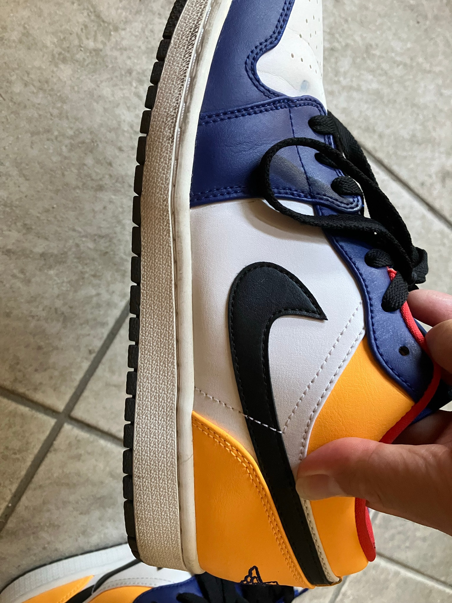 Nike Air Jordan 1 Low "White/Navy/Yellow"