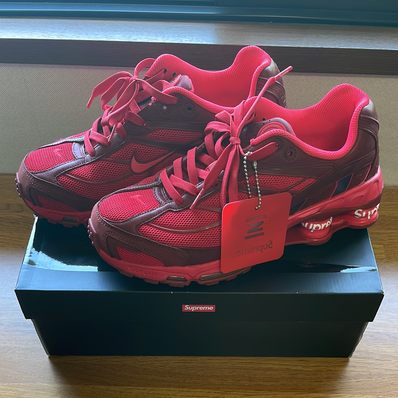 Supreme × Nike Shox Ride 2 "Speed Red/Siren Red-Barn"