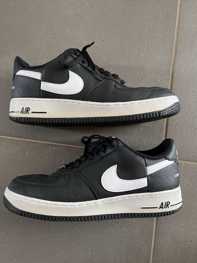 Supreme × COMME des GARCONS SHIRT × Nike Air Force 1 Low "Black/White" (2018)