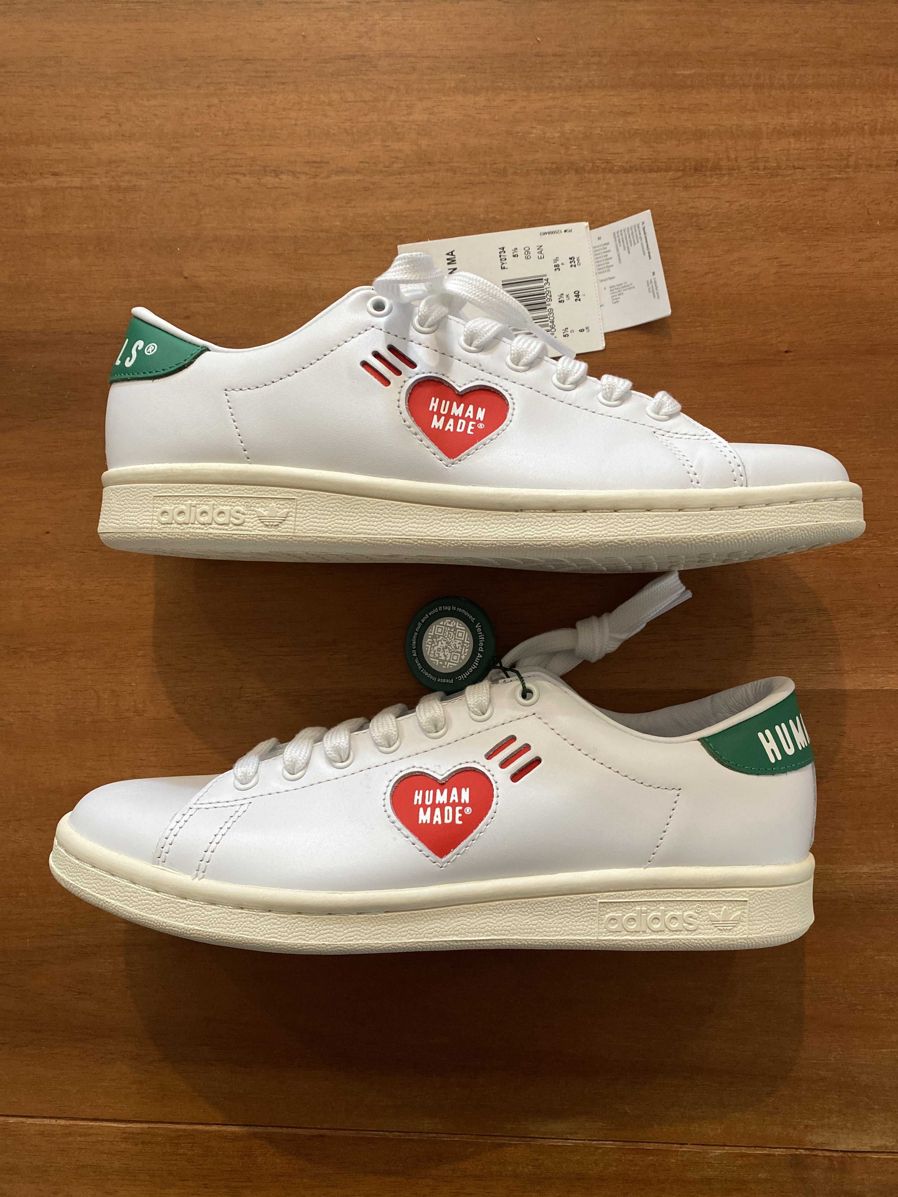 HUMAN MADE × adidas Stan Smith "Footwear White/Green"