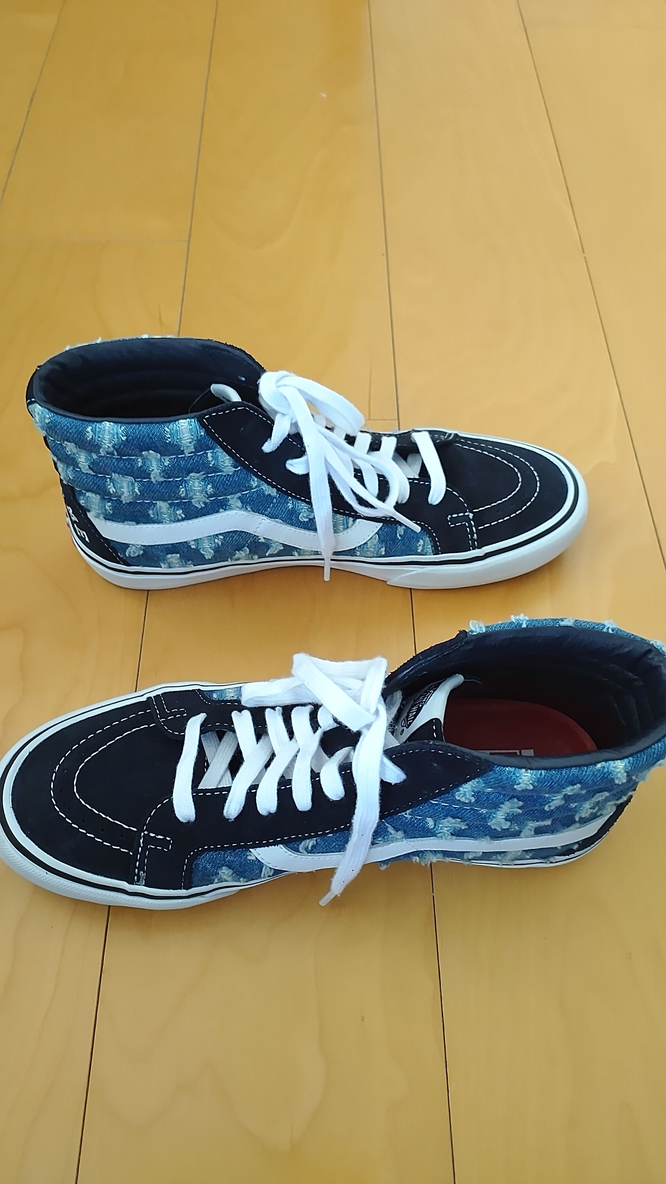 Supreme × Vans Sk8-Hi Hole Punch Denim "Blue"