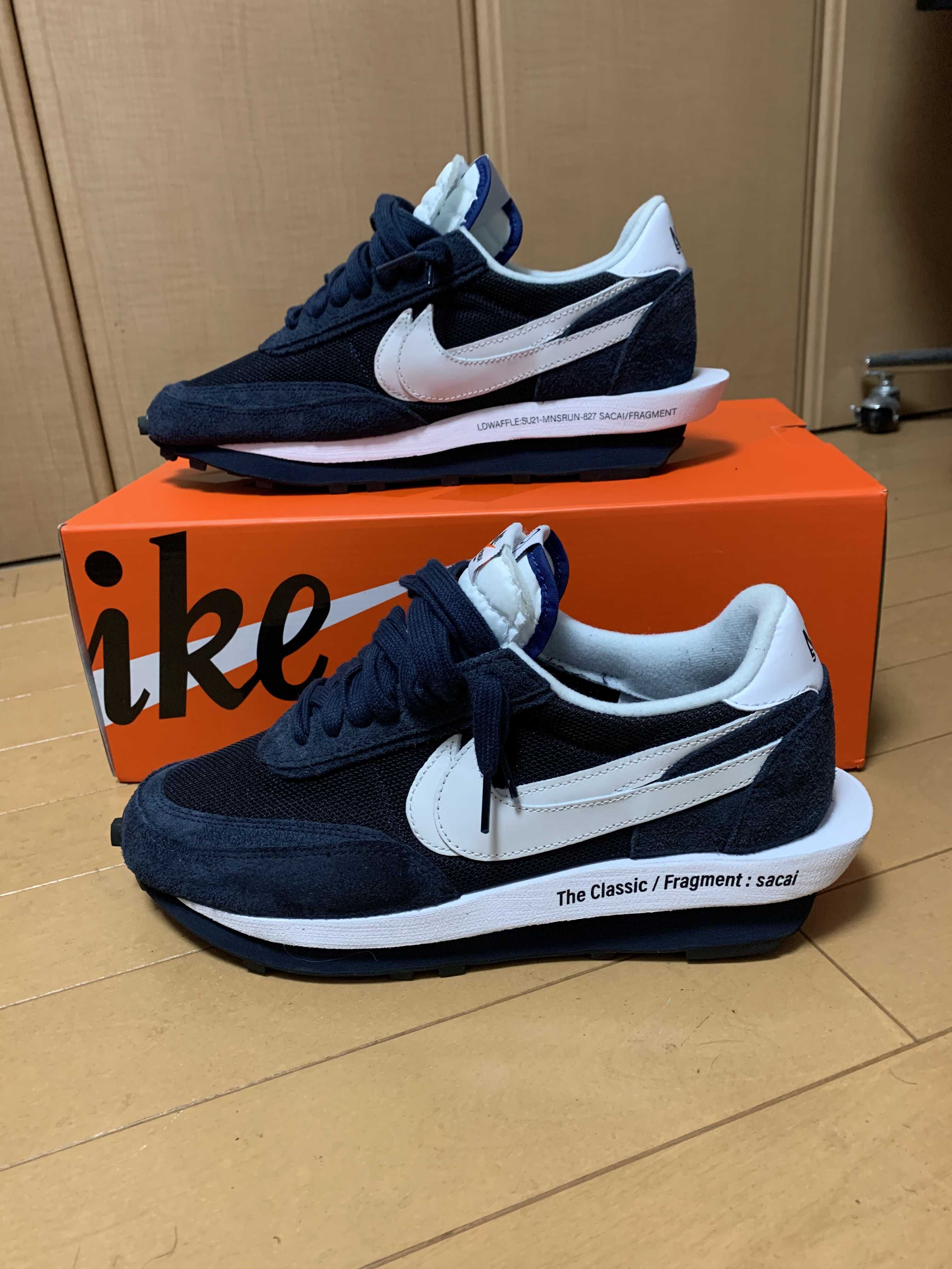 Fragment × sacai × Nike LD Waffle "Blackended Blue"
