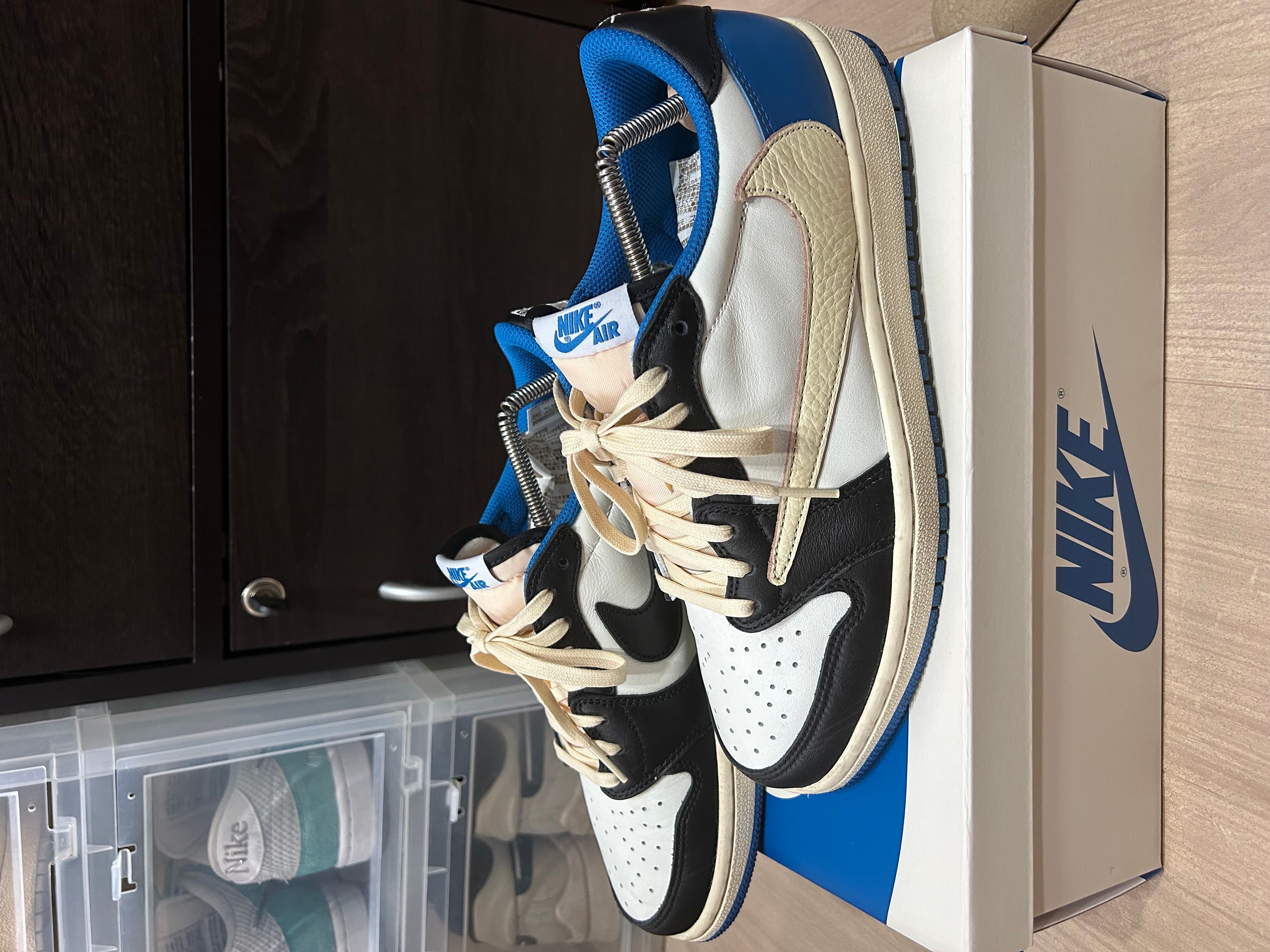 Travis Scott × fragment design × Nike Air Jordan 1 Low OG SP "Military Blue"