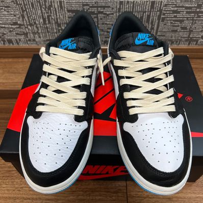 Nike Women's Air Jordan 1 Low OG "Black and Dark Powder Blue/UNC"