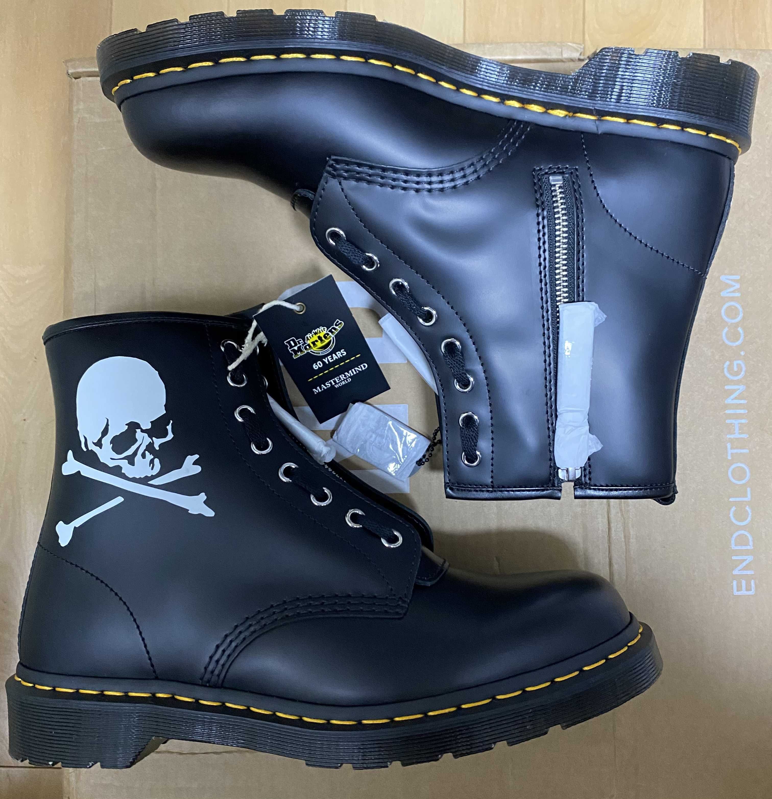 A BATHING APE®︎ × mastermind JAPAN × Dr.Martens 3 Holes Shoes "Black"