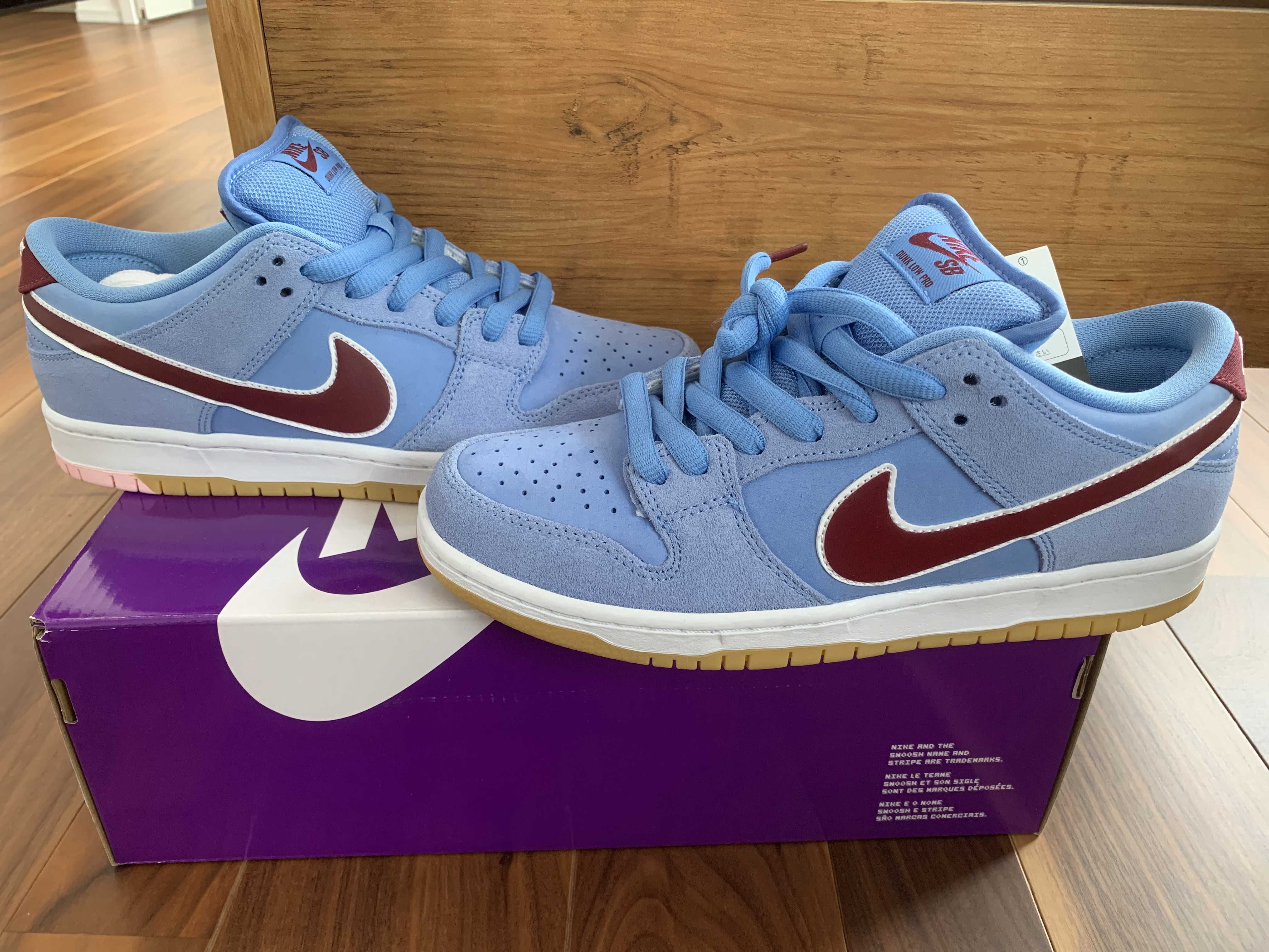 Nike SB Dunk Low Pro "Philadelphia Phillies/Valor Blue and Team Maroon"