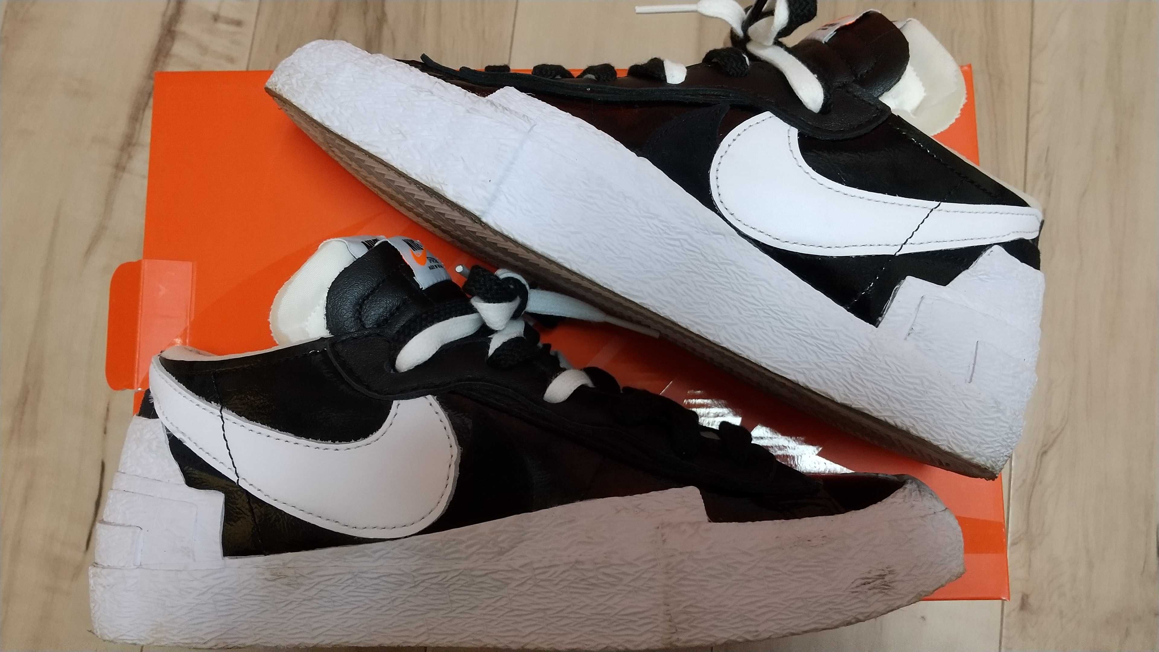 sacai × Nike Blazer Low "Black Patent Leather"
