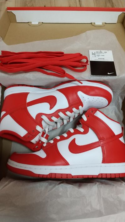 Nike Dunk High "Championship White and Red"