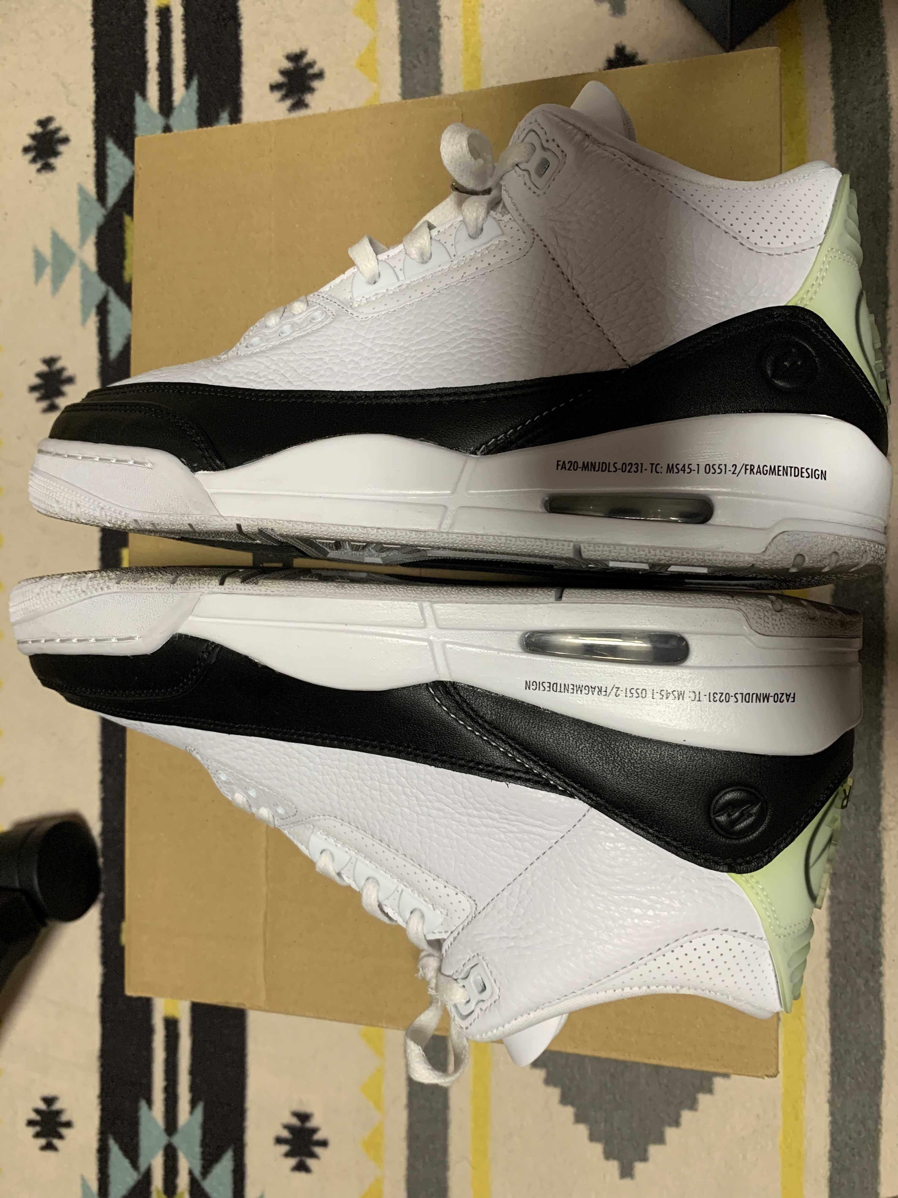 Fragment × Nike Air Jordan 3 "White/Black"