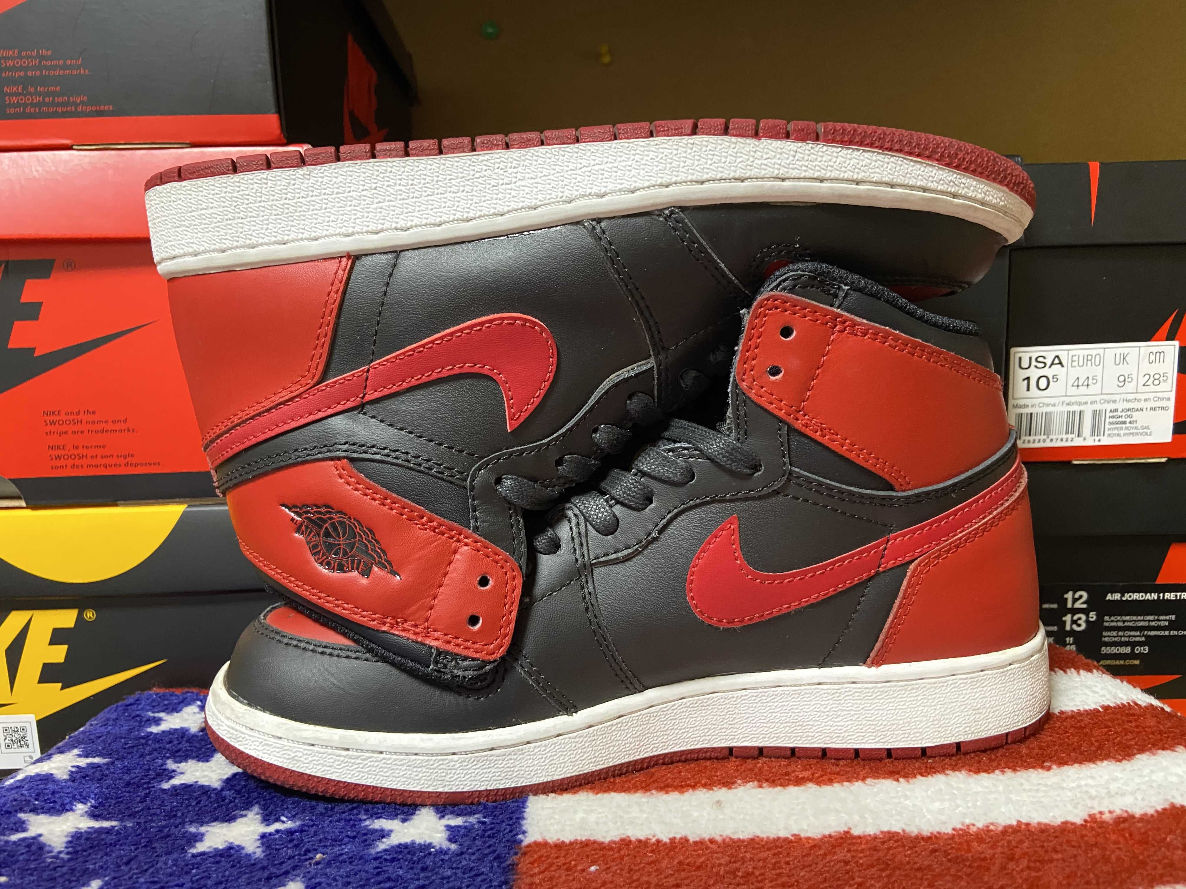Nike GS Air Jordan 1 Retro High BRED 2016 "BANNED"